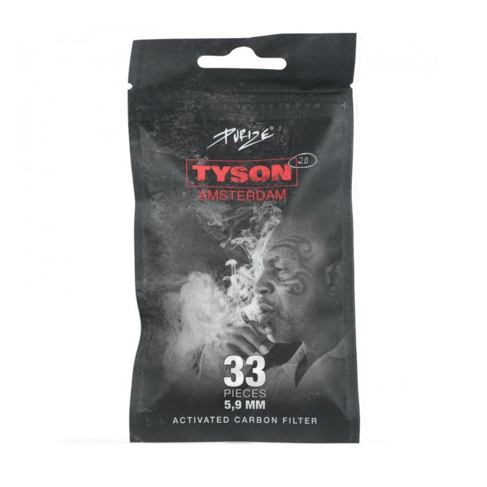 Filtre 'PURIZE & TYSON' cu carbune activ 'EXTRA SLIM' | Albe - x33