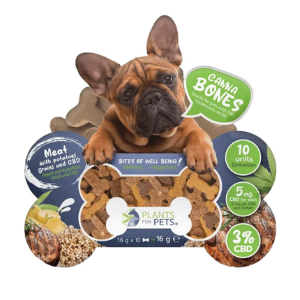 Hrana cu CBD pentru animale 'PLANTS FOR PETS' 3% | 16gr. - x10