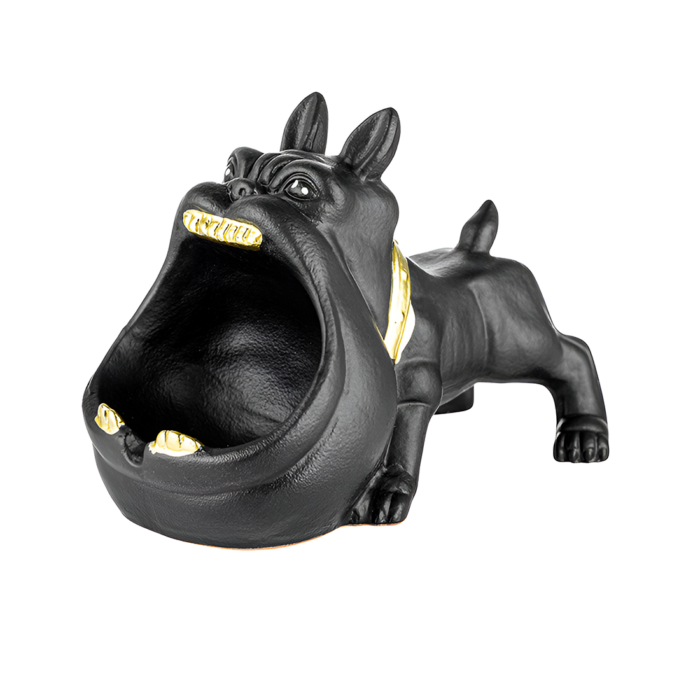 Scrumiera 'WILD DOG' Black&Gold | 16,3cm.