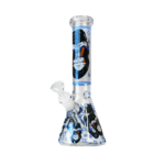 Bong din sticla 'BLACK SHEEP' Blue Gorilla | Fosforescent - 250mm.