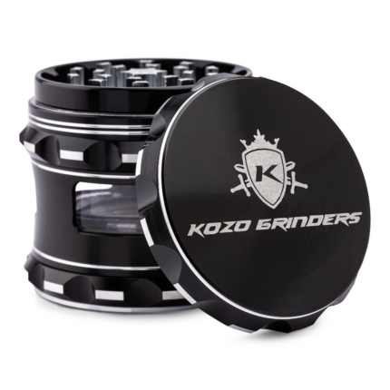 Grinder cu geam 'KOZO' Negru | 4-Parti - 63mm.