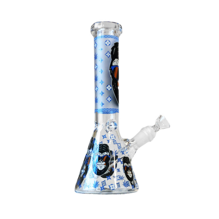 Bong din sticla 'BLACK SHEEP' Blue Gorilla | Fosforescent - 250mm.