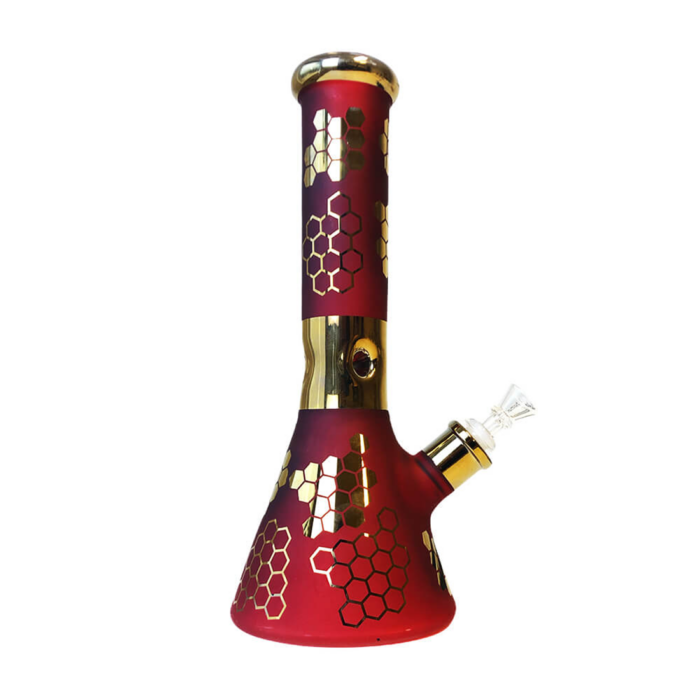 Bong din sticla 'BLACK SHEEP' Red Bee Hexagon | 320mm.