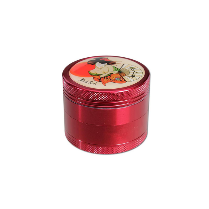 Grinder 'BLACK LEAF' Geisha | 4-Parti - 40mm.