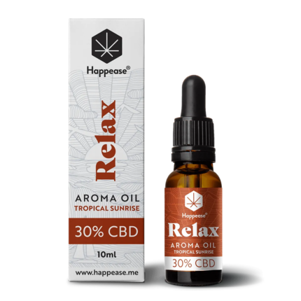 Ulei CBD 30% cu terpeni 'HAPPEASE' pentru relaxare | Tropical Sunrise - 10ml.