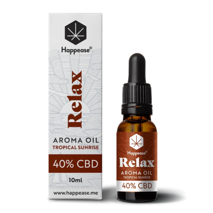 Ulei CBD 40% cu terpeni 'HAPPEASE' pentru relaxare | Tropical Sunrise - 10ml.