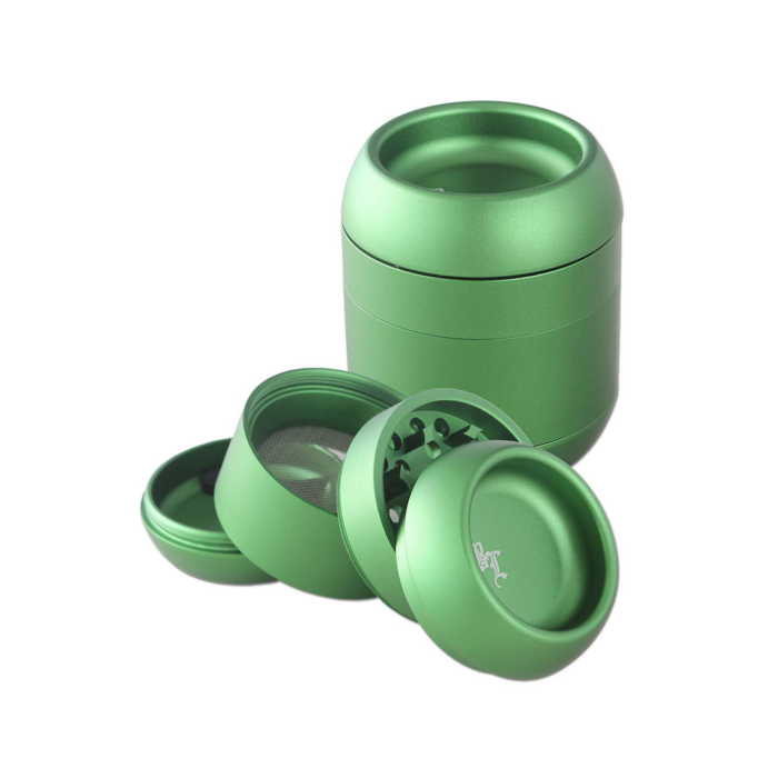 Grinder 'BLACK LEAF' Barrel Green | 4-Parti - 50mm.