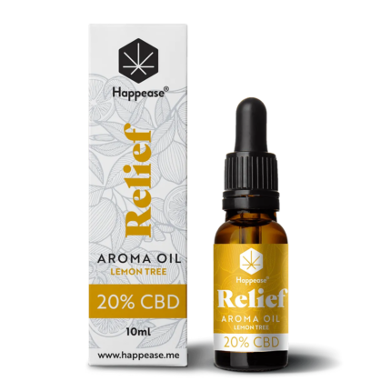 Ulei CBD 20% cu terpeni 'HAPPEASE' pentru stres | Lemon Tree - 10ml.