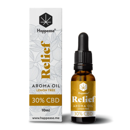 Ulei CBD 30% cu terpeni 'HAPPEASE' pentru stres | Lemon Tree - 10ml.