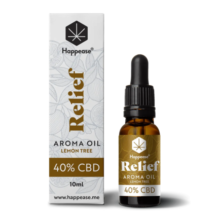 Ulei CBD 40% cu terpeni 'HAPPEASE' pentru stres | Lemon Tree - 10ml.