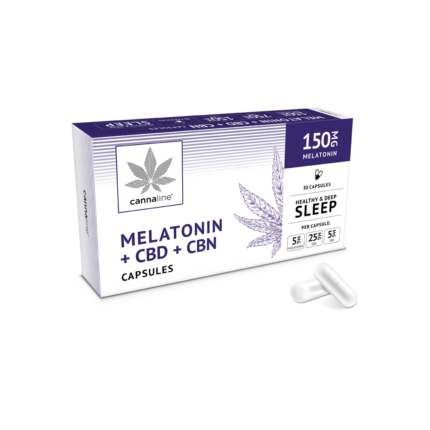 Capsule cu CBD,CBN & Melatotina 'CANNALINE' pentru somn | x30