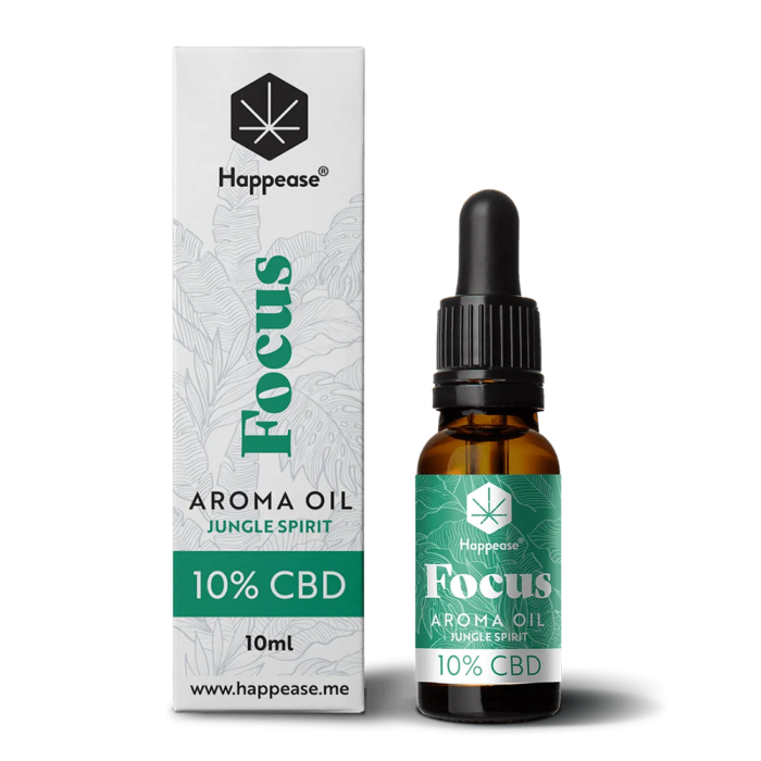 Ulei CBD 10% cu terpeni 'HAPPEASE' pentru concentrare | Jungle Spirit - 10ml.