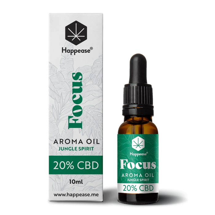 Ulei CBD 20% cu terpeni 'HAPPEASE' pentru concentrare | Jungle Spirit - 10ml.