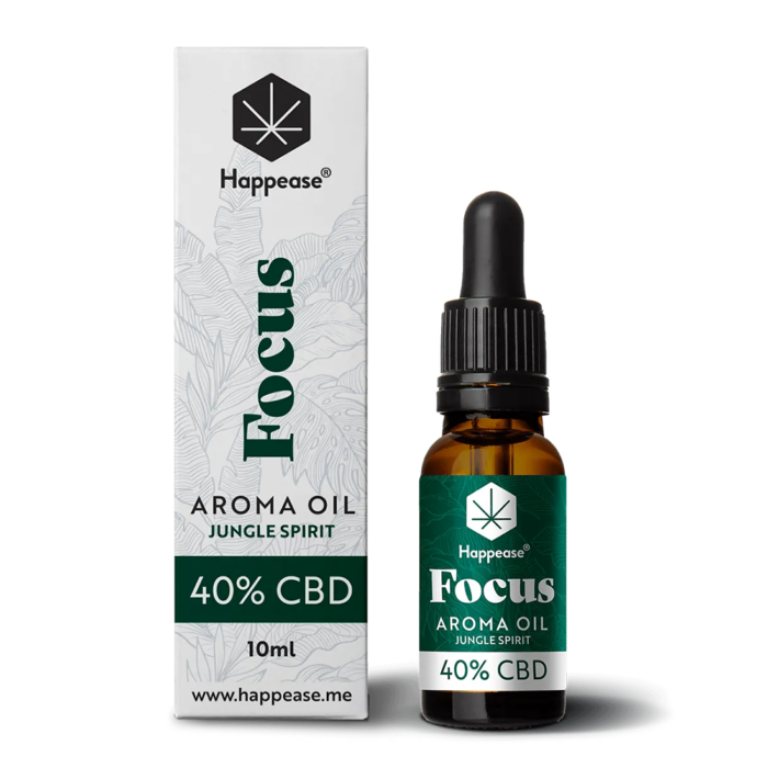 Ulei CBD 40% cu terpeni 'HAPPEASE' pentru concentrare | Jungle Spirit - 10ml.