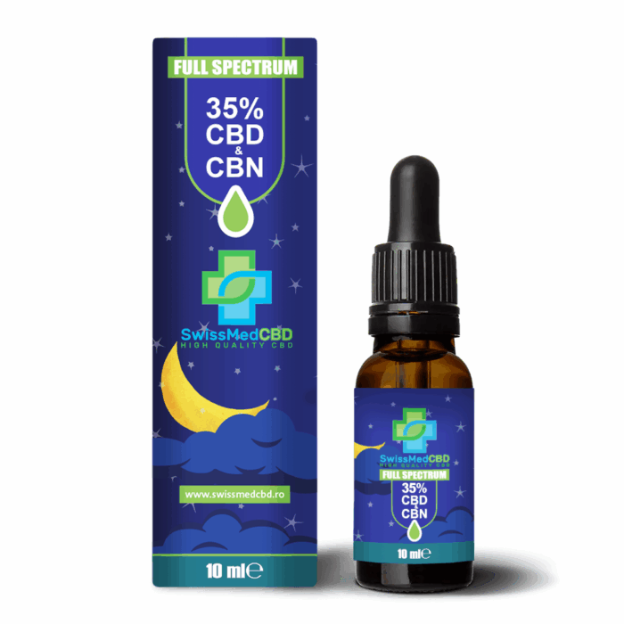 Ulei CBD+CBN 35% 'SWISSMEDCBD' pentru somn - 10ml.