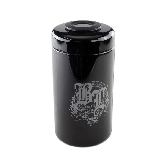 Borcan depozitare 'BLACK LEAF' din sticla violet cu Termometru & Higrometru | 120ml.