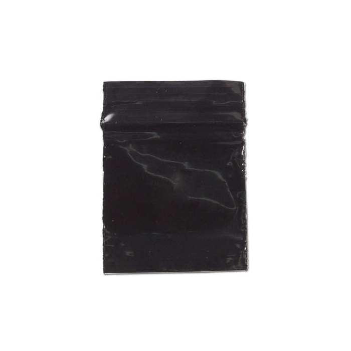 Pungi Zip-Lock ‘BLACK LEAF’ Black | 40x40mm. - x100