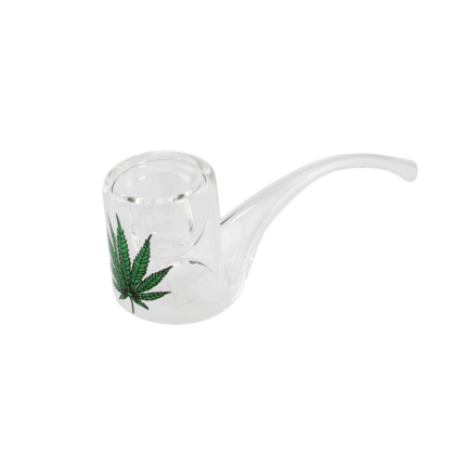 Pipa din sticla 'LEAF' Kinked | 10,5cm.