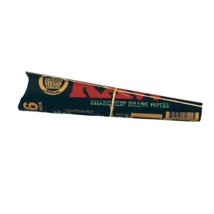 Conuri pre-rulate 'RAW' Black din canepa | 1/4 - x6